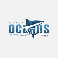 World ocean day simple design, suitable for greeting card, poster, banner vector