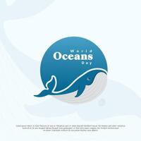 World ocean day simple design, suitable for greeting card, poster, banner vector