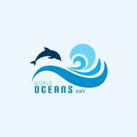 World ocean day simple design, suitable for greeting card, poster, banner vector