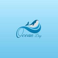 World ocean day simple design, suitable for greeting card, poster, banner vector