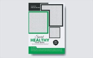 food and restaurant flyer design template. vector