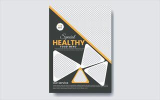food and restaurant flyer design template. vector