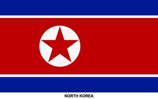 Flag of NORTH KOREA, NORTH KOREA national flag vector