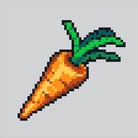 Pixel art illustration Carrot. Pixelated Carrot. Carrot pixelated for the pixel art game and icon for website and game. old school retro. vector