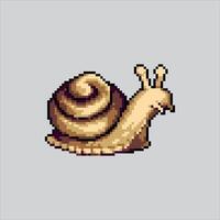 Pixel art illustration Snail. Pixelated Snail. Snail pixelated for the pixel art game and icon for website and game. old school retro. vector