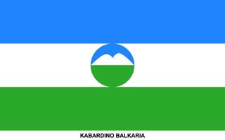 Flag of KABARDINO BALKARIA, KABARDINO BALKARIA national flag vector