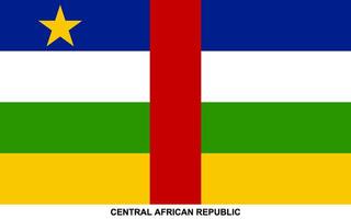 bandera de central africano república, central africano república nacional bandera vector