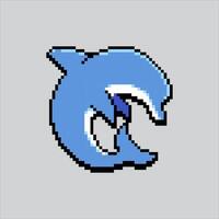 Pixel art illustration Dolphin. Pixelated Dolphin. Dolphin pixelated for the pixel art game and icon for website and game. old school retro. vector