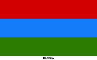 Flag of KARELIA, KARELIA national flag vector