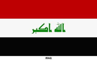 bandera de Irak, Irak nacional bandera vector