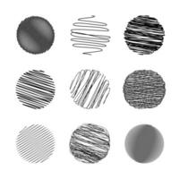 Set of lines in circle form on white vector