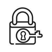 padlock key icon design vector