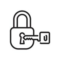 padlock key icon design vector