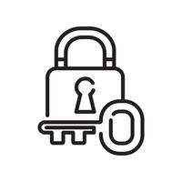 padlock key icon design vector