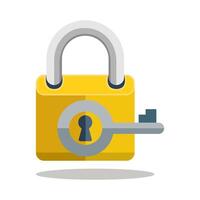 padlock key icon design vector