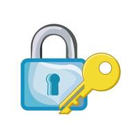 padlock key icon design vector