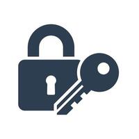 padlock key icon design vector