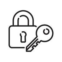 padlock key icon design vector