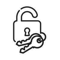 padlock key icon design vector