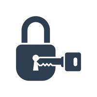 padlock key icon design vector