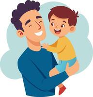 father and child vector