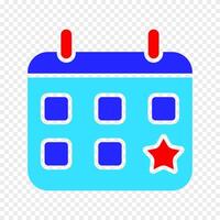 Event planning set icon. Calendar, date, schedule, special occasion, important day, celebration, reminder, appointment, holiday, milestone, anniversary, booking. vector