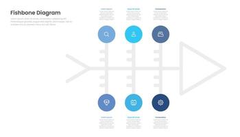 Infographic Fishbone diagram template design vector