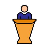 Debate set icon. Two figures high-fiving, representing agreement, collaboration, teamwork, political discussion, debate, argument, consensus, partnership, unity. vector