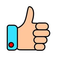 Like line icon. Thumb up, trump up, excellent, nice, good, exYour vote is important to us, confirmation, evaluation, rating. Feedback concept vector