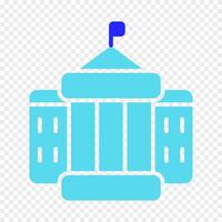 US government building icon. Politics, states, president, parliament, house of representatives, elections, election campaign, voter, landmark. vector