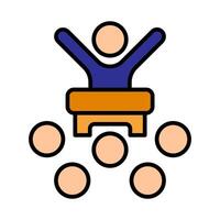 Debate set icon. Two figures high-fiving, representing agreement, collaboration, teamwork, political discussion, debate, argument, consensus, partnership, unity. vector