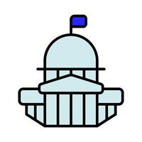 nosotros gobierno edificio icono. política, estados, presidente, parlamento, casa de representantes, elecciones, elección campaña, votante, punto de referencia. vector