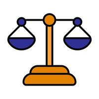 Justice set icon. Scales, law, balance, fairness, court, legal system, equality, judgment, decision, trial, legal proceedings, judiciary, legal representation. vector