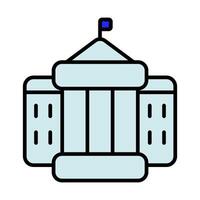 nosotros gobierno edificio icono. política, estados, presidente, parlamento, casa de representantes, elecciones, elección campaña, votante, punto de referencia. vector