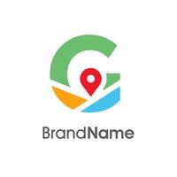 Modern Initial G Maps Location Logo vector