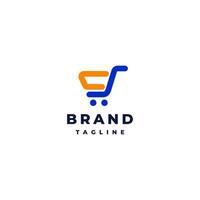 Initial Letter CS Forming Cart Shop Logo Design. Cart Shop Icon From Initial Letters C And S Logo Design. vector