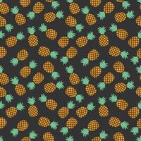 pineapple seamless pattern cartoon collection vector