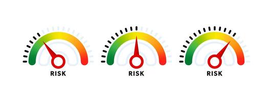 Risk Meter scale. Navigating the Risk Landscape vector