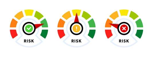 Risk Assessment. Visualizing Risk Levels vector