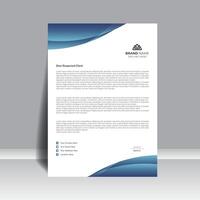 Creative letterhead design with creative blue gradient color vector