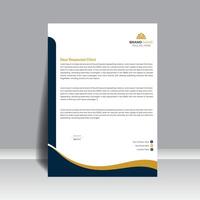 By use corporate and modern shapes creative letterhead design vector