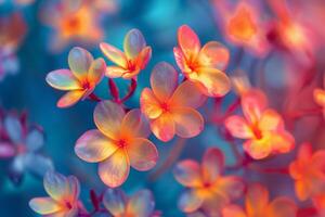 A vibrant display of assorted colorful flowers in full bloom, creating a lively and cheerful background photo