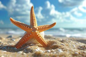 Tranquil tropical beaches with crystal-clear waters, white sands, and lush palm trees under a sunny sky photo