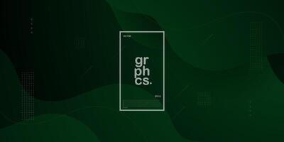 Wave simple abstract dark green background with dynamic shape design and line pattern. Eps10 vector