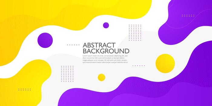 vistoso brillante púrpura y amarillo geométrico negocio bandera ola diseño. creativo bandera diseño con ola formas y líneas para modelo. sencillo horizontal bandera. eps10 vector