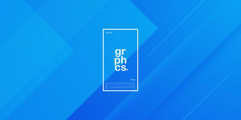 Colorful bright blue background with square shape and lines. Trendy illustration with overlap pattern on background. Smart design for your promotions. Eps10