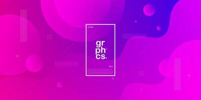 Wave colorful gradient pink and purple abstract background with shadow and wavy shapes pattern. Dynamic gradient color on background. Eps10 vector