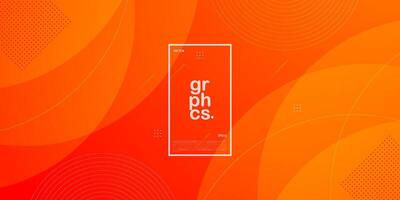 Abstract colorful orange gradient illustration background with simple circle pattern. Cool design. Eps10 vector