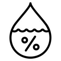 humidity line icon vector