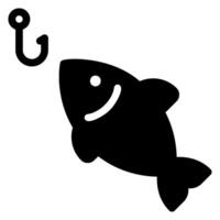 fish glyph icon vector